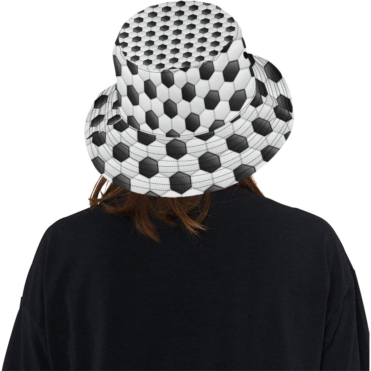 Soccer Ball Texture Print Pattern Unisex Bucket Hat