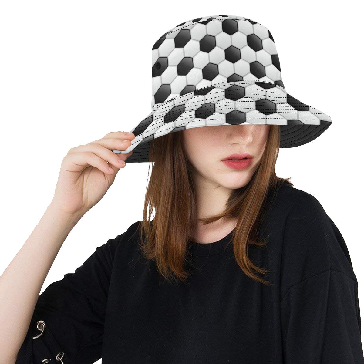 Soccer Ball Texture Print Pattern Unisex Bucket Hat
