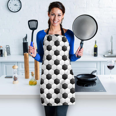 Soccer Ball Texture Print Pattern Women Apron
