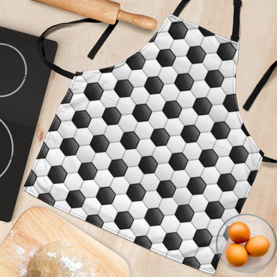 Soccer Ball Texture Print Pattern Women Apron