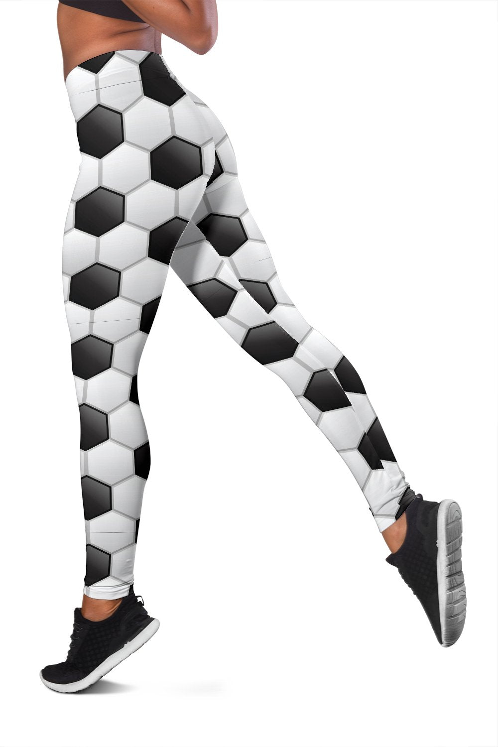 Soccer Ball Texture Print Pattern Women Leggings
