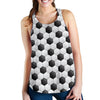 Soccer Ball Texture Print Pattern Women Racerback Tank Top
