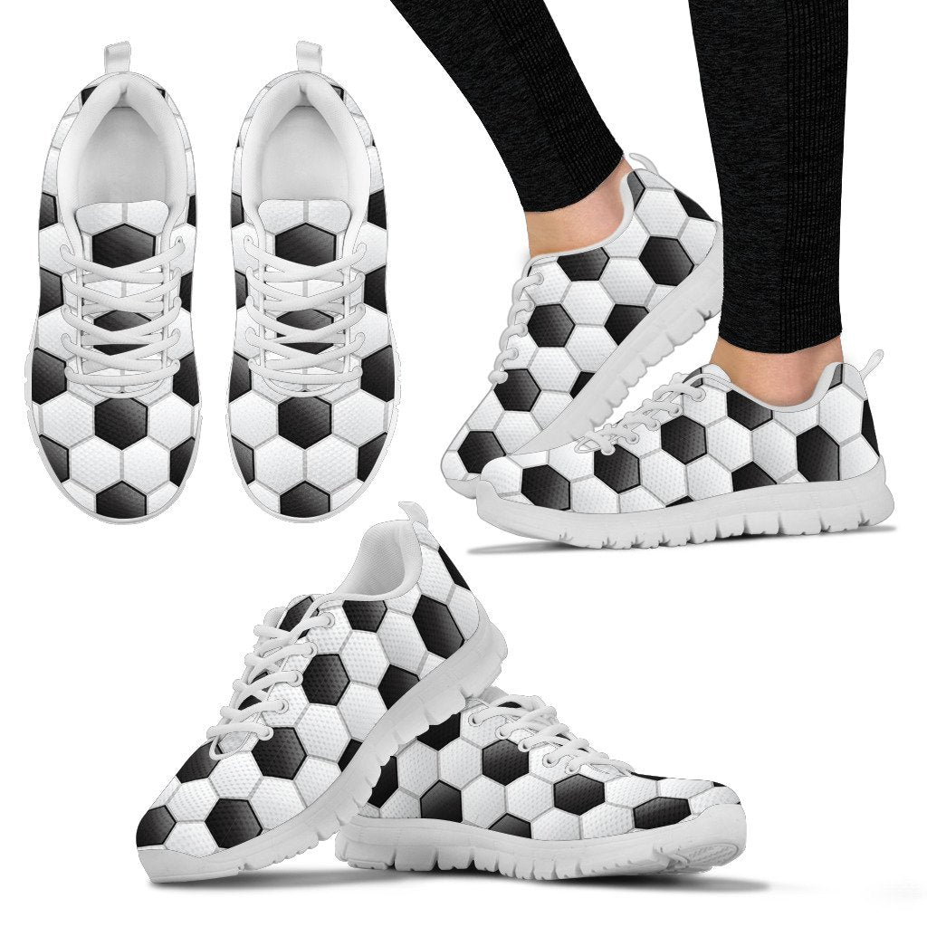 Soccer Ball Texture Print Pattern Women Sneakers Shoes
