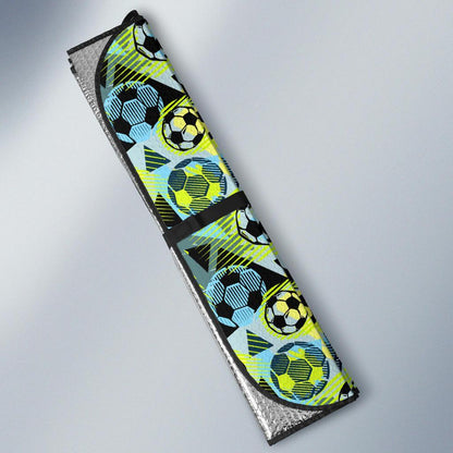 Soccer Ball Themed Print Design Car Sun Shade For Windshield