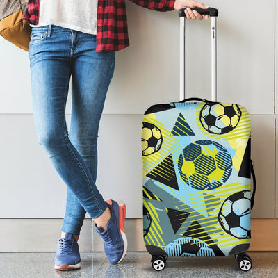 Soccer Ball Themed Print Design Luggage Cover Protector