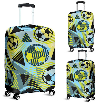 Soccer Ball Themed Print Design Luggage Cover Protector