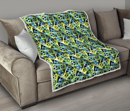 Soccer Ball Themed Print Design Premium Quilt-JTAMIGO.COM