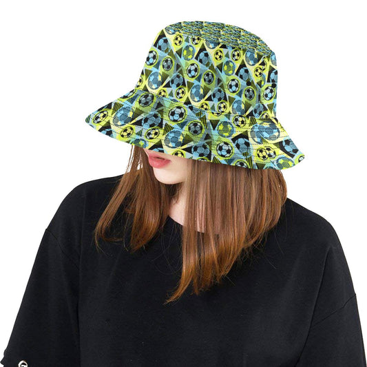 Soccer Ball Themed Print Design Unisex Bucket Hat
