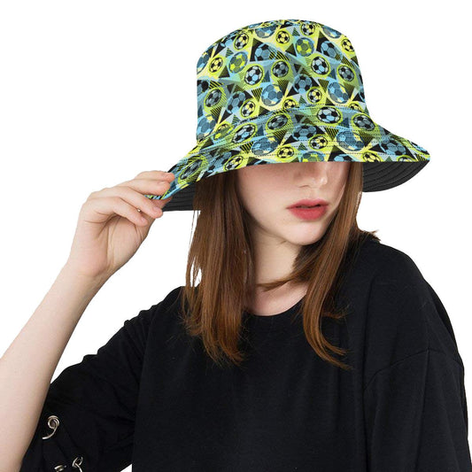 Soccer Ball Themed Print Design Unisex Bucket Hat