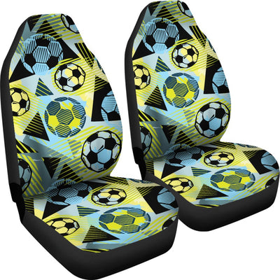 Soccer Ball Themed Print Design Universal Fit Car Seat Covers