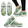 Soccer Ball Themed Print Design Women Sneakers Shoes