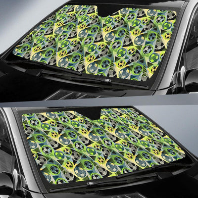 Soccer Ball Themed Print Pattern Car Sun Shade For Windshield