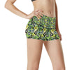 Soccer Ball Themed Print Pattern High Waisted Spandex Shorts-JTAMIGO.COM