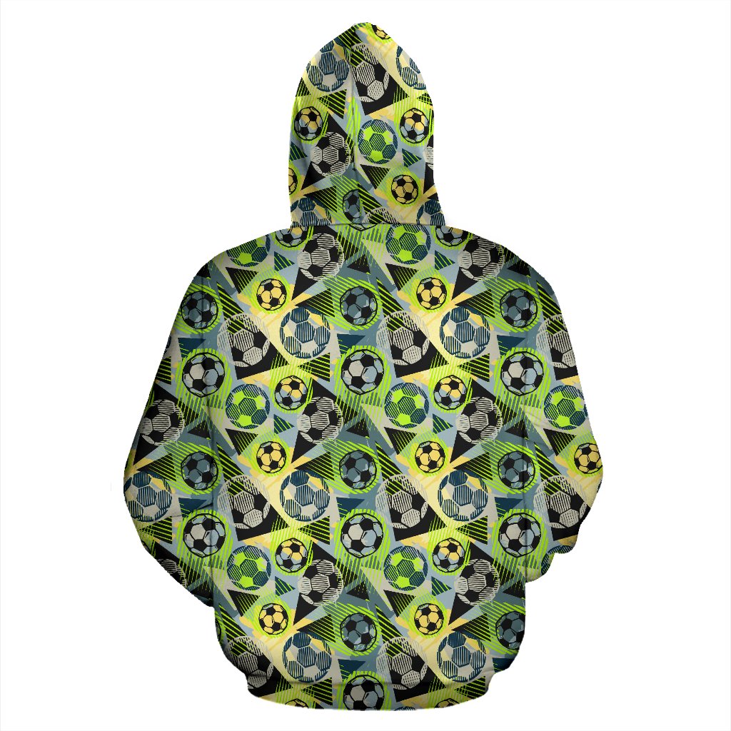 Soccer Ball Themed Print Pattern Pullover Hoodie