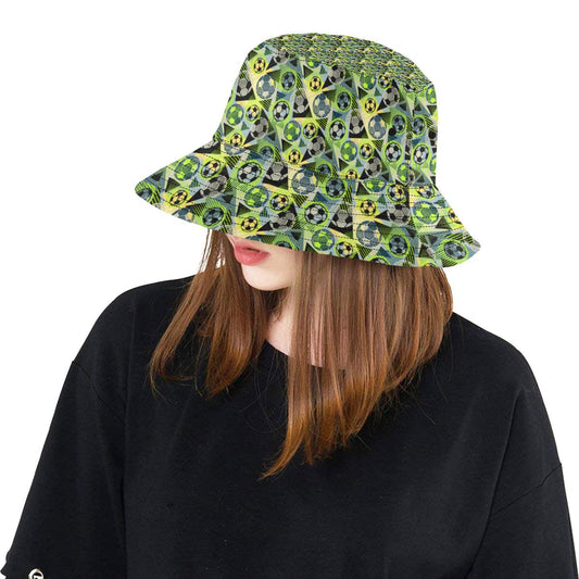 Soccer Ball Themed Print Pattern Unisex Bucket Hat