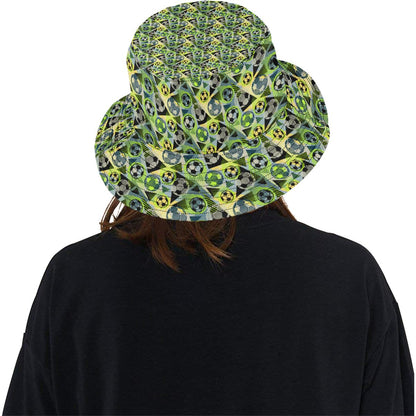 Soccer Ball Themed Print Pattern Unisex Bucket Hat