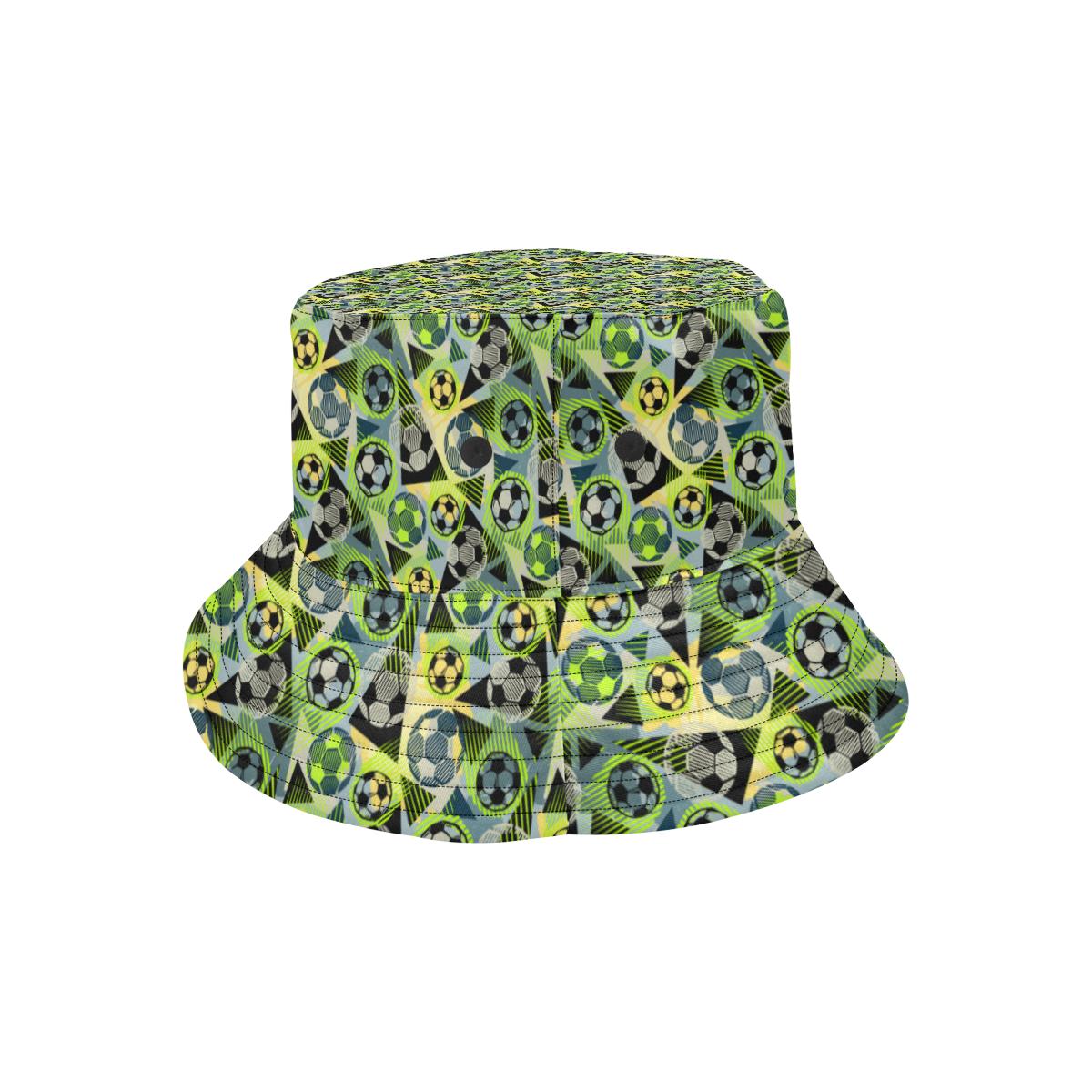 Soccer Ball Themed Print Pattern Unisex Bucket Hat