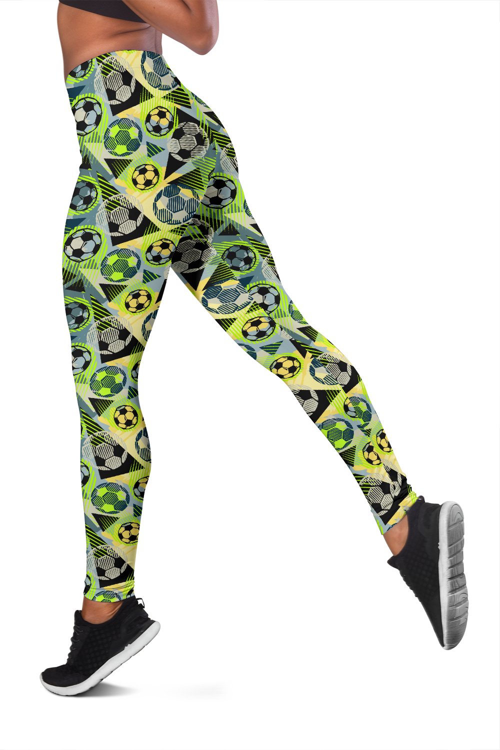 Soccer Ball Themed Print Pattern Women Leggings