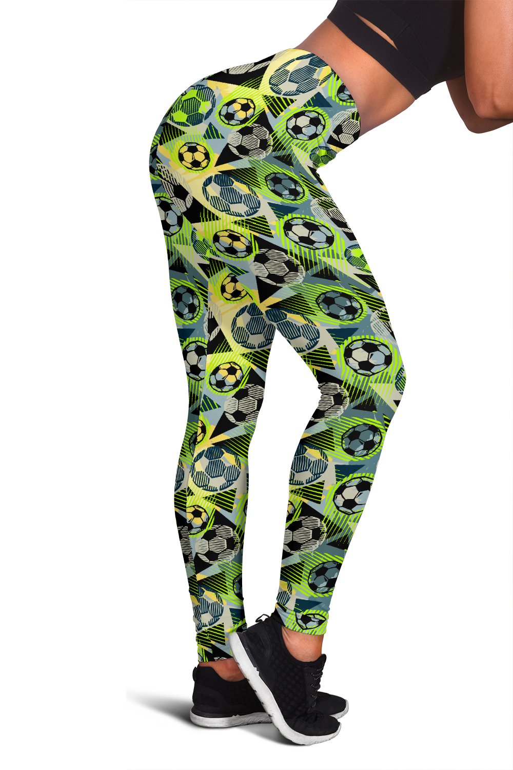 Soccer Ball Themed Print Pattern Women Leggings