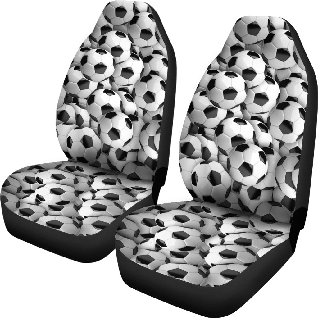 Soccer Balls Print Universal Fit Car Seat Covers