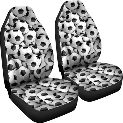Soccer Balls Print Universal Fit Car Seat Covers