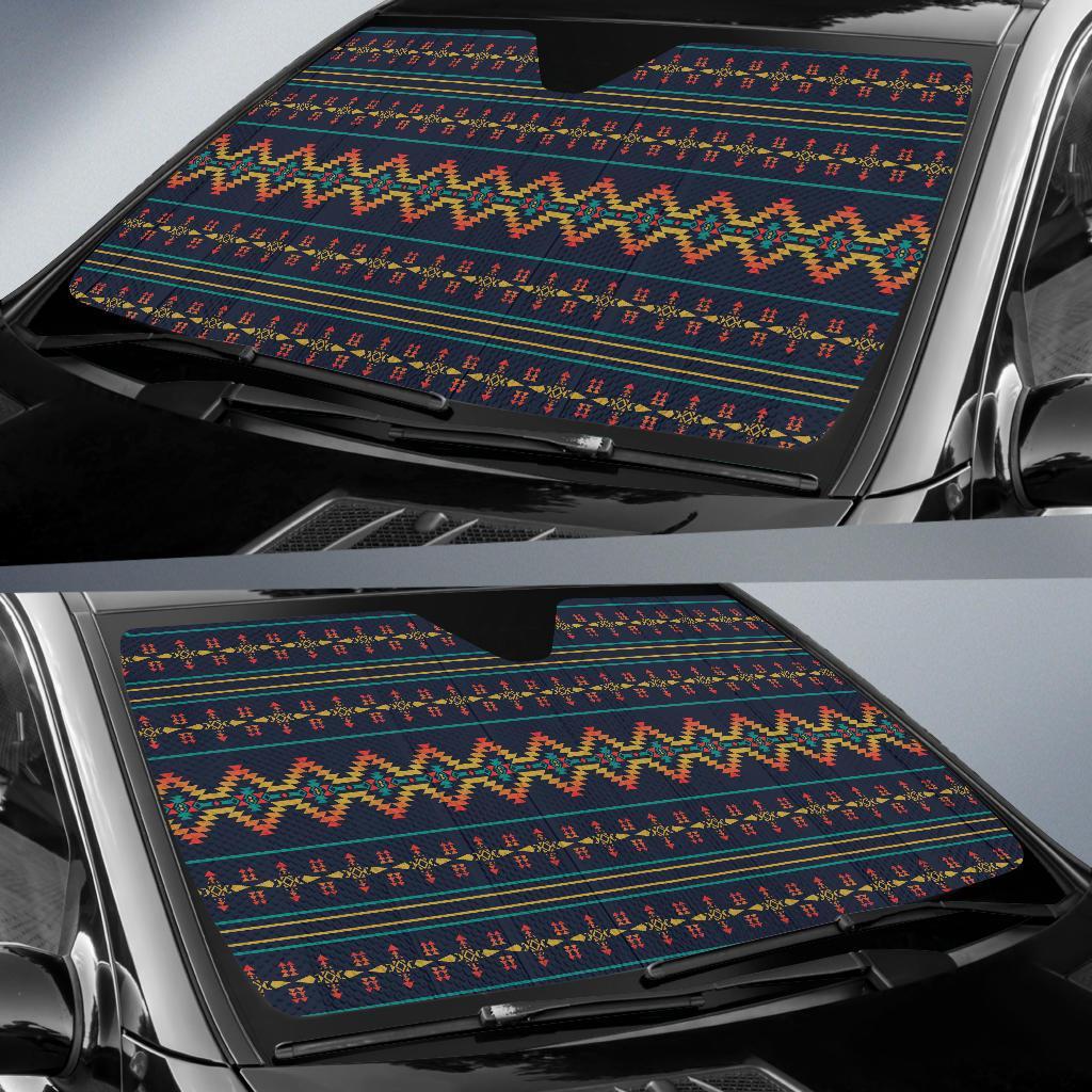 Southwest American Design Themed Print Car Sun Shade For Windshield