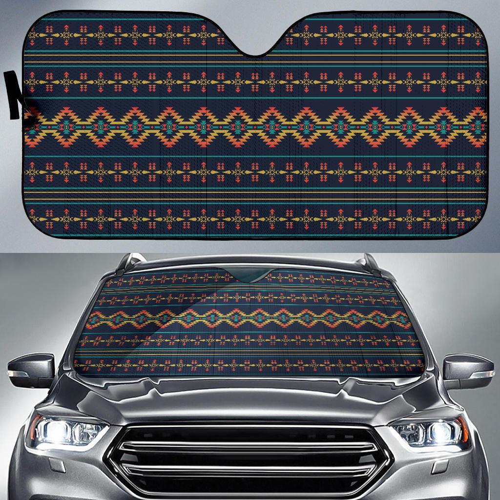 Southwest American Design Themed Print Car Sun Shade For Windshield