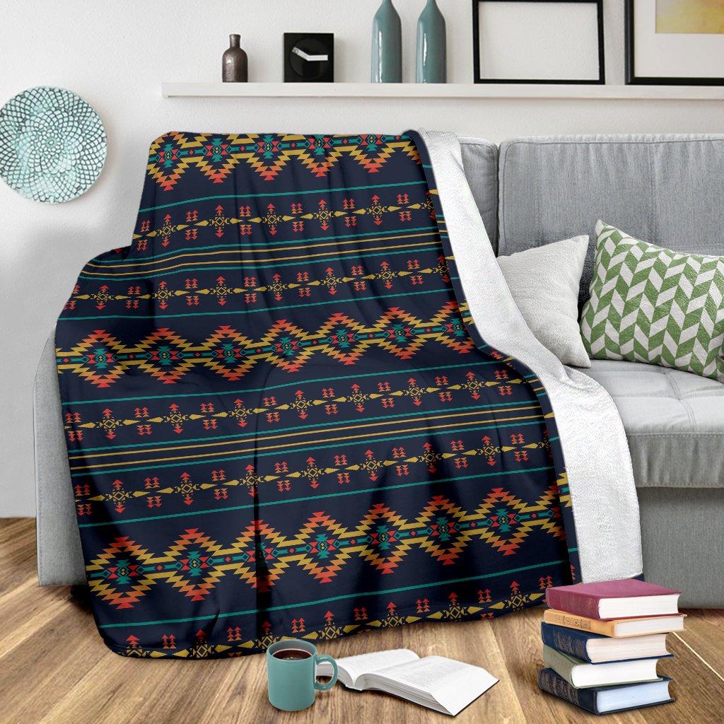 Southwest American Design Themed Print Fleece Blanket