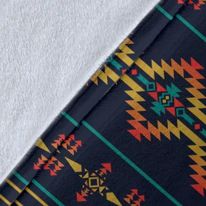 Southwest American Design Themed Print Fleece Blanket