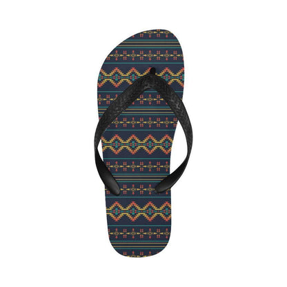 Southwest American Design Themed Print Flip Flops-JTAMIGO.COM