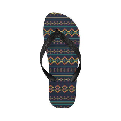 Southwest American Design Themed Print Flip Flops-JTAMIGO.COM
