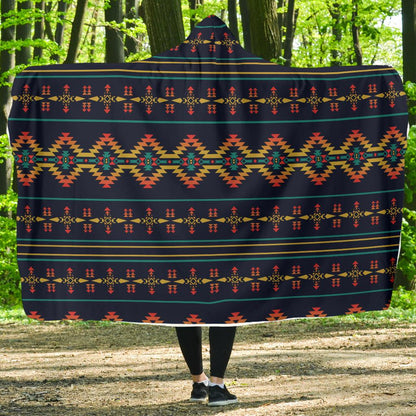 Southwest American Design Themed Print Hooded Blanket-JTAMIGO.COM