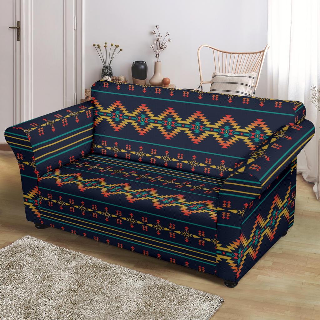 Southwest American Design Themed Print Loveseat Slipcover-JTAMIGO.COM