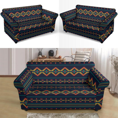 Southwest American Design Themed Print Loveseat Slipcover-JTAMIGO.COM