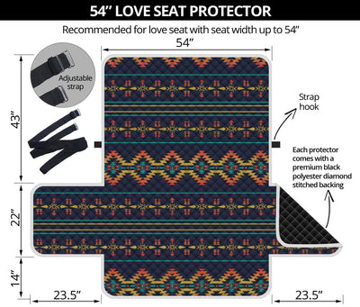 Southwest American Design Themed Print Loveseat Sofa Protector-JTAMIGO.COM