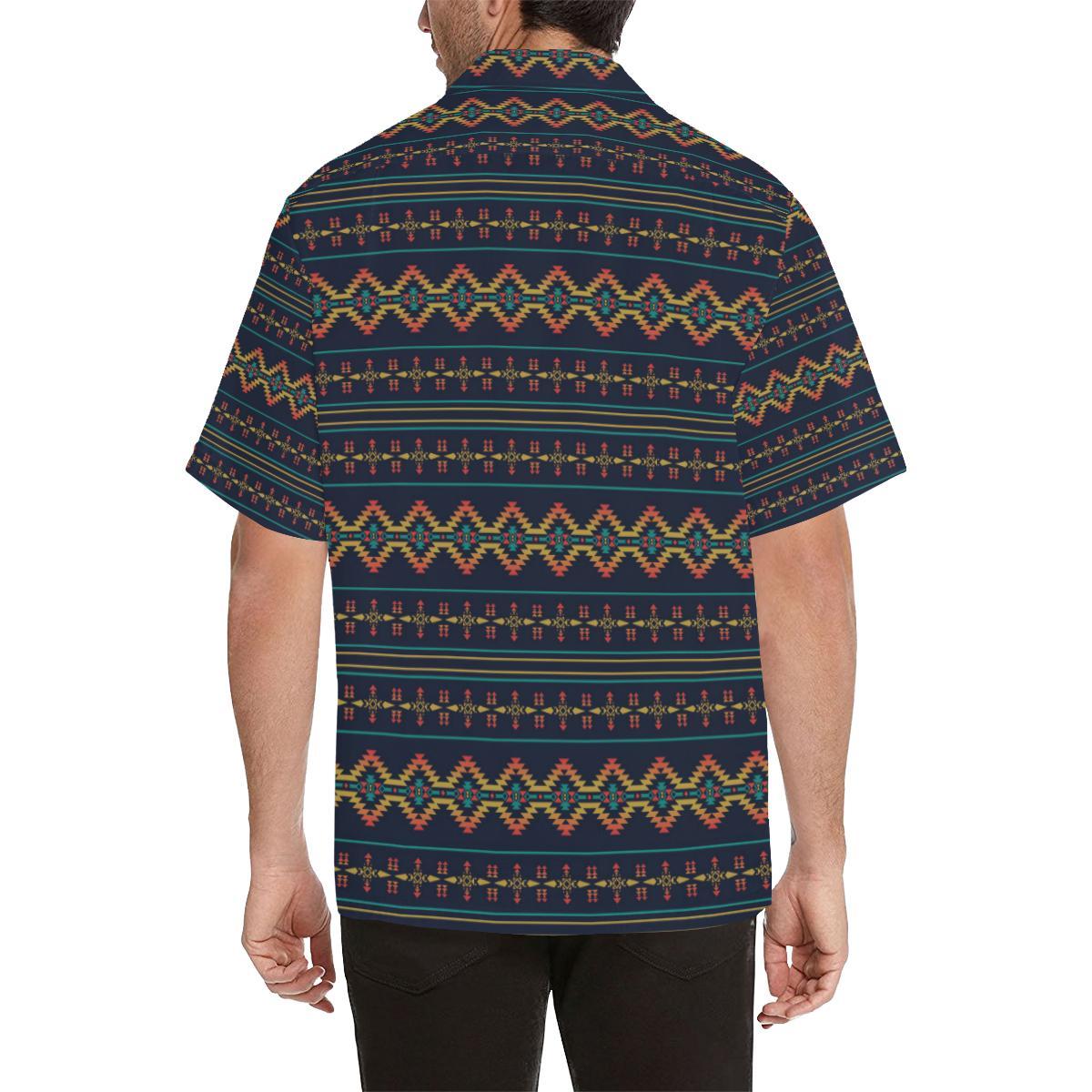 Southwest American Design Themed Print Men Aloha Hawaiian Shirt