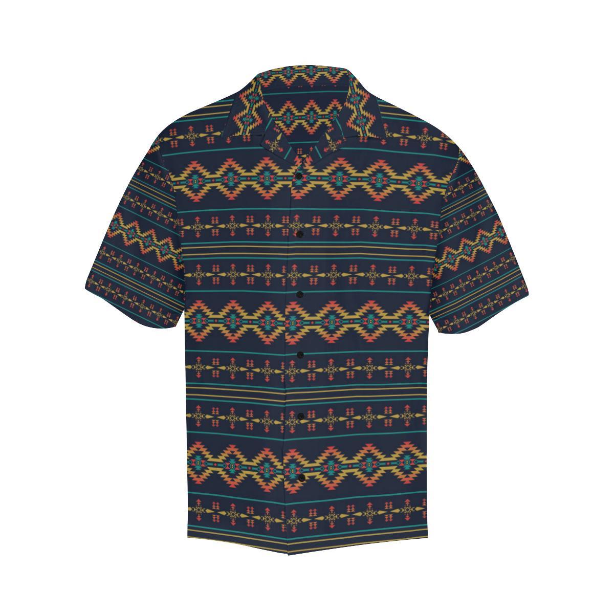 Southwest American Design Themed Print Men Aloha Hawaiian Shirt