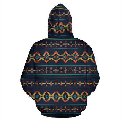 Southwest American Design Themed Print Pullover Hoodie
