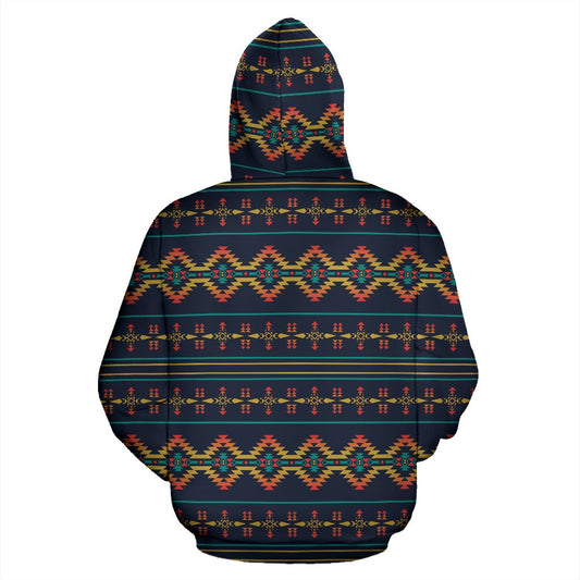 Southwest American Design Themed Print Pullover Hoodie