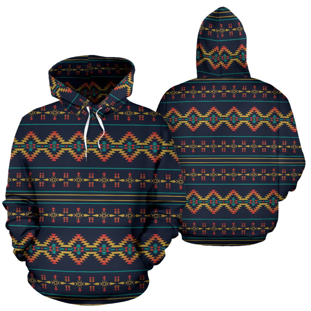 Southwest American Design Themed Print Pullover Hoodie