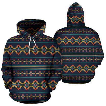 Southwest American Design Themed Print Pullover Hoodie