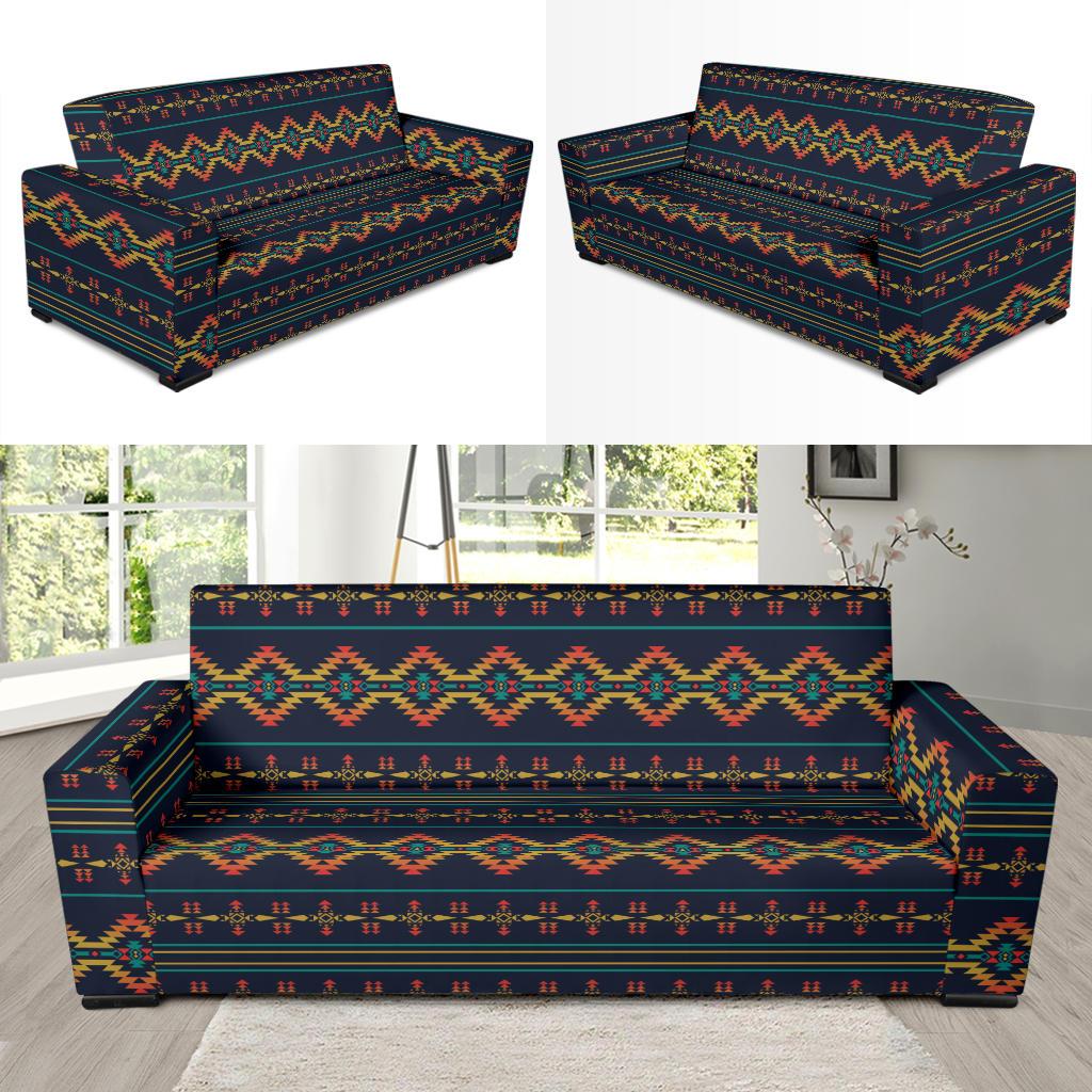 Southwest American Design Themed Print Sofa Slipcover-JTAMIGO.COM