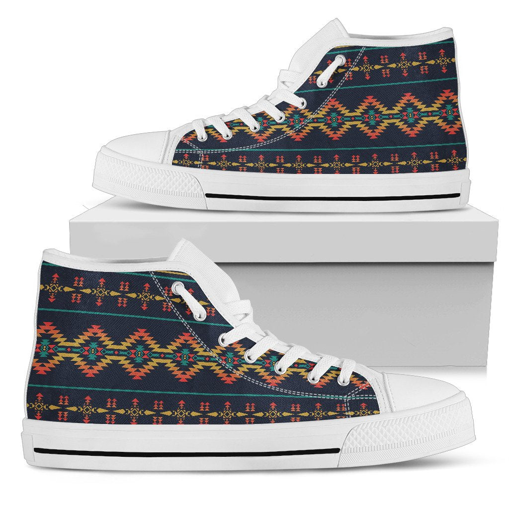 Southwest American Design Themed Print Women High Top Shoes