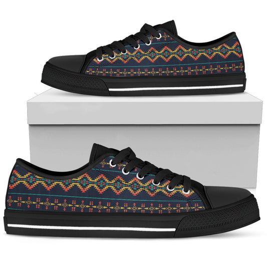 Southwest American Design Themed Print Women Low Top Shoes-JTAMIGO.COM