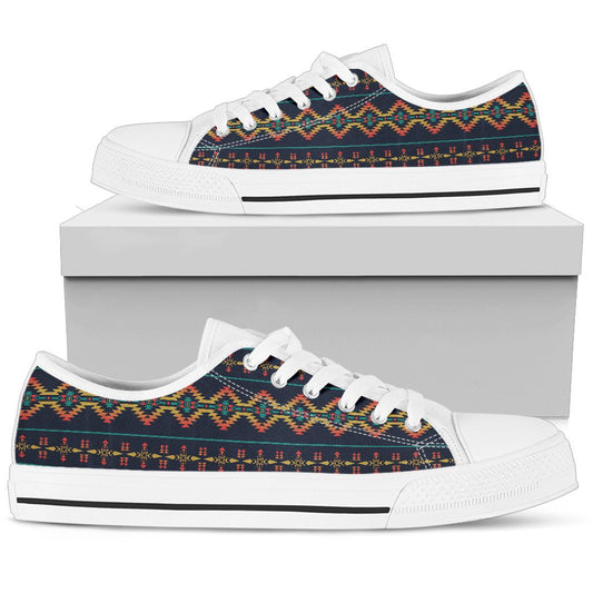 Southwest American Design Themed Print Women Low Top Shoes-JTAMIGO.COM