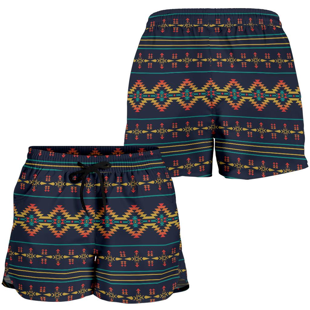Southwest American Design Themed Print Women Shorts-JTAMIGO.COM