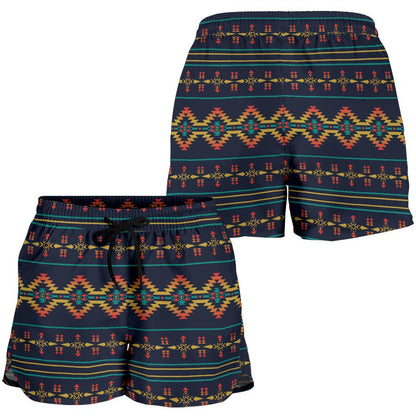 Southwest American Design Themed Print Women Shorts-JTAMIGO.COM