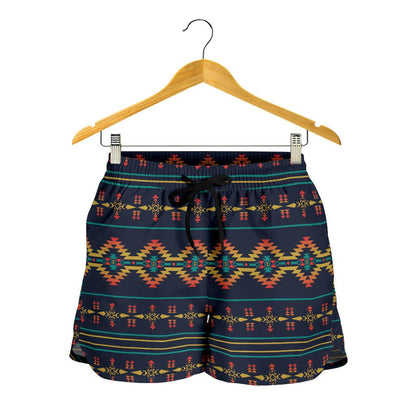 Southwest American Design Themed Print Women Shorts-JTAMIGO.COM