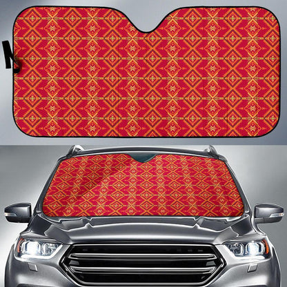 Southwest Aztec Design Themed Print Car Sun Shade For Windshield