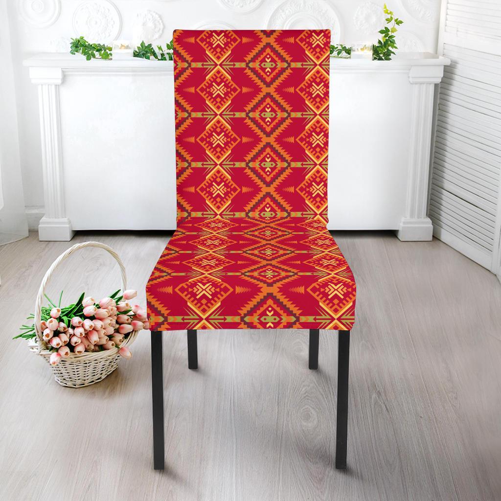 Southwest Aztec Design Themed Print Dining Chair Slipcover-JTAMIGO.COM
